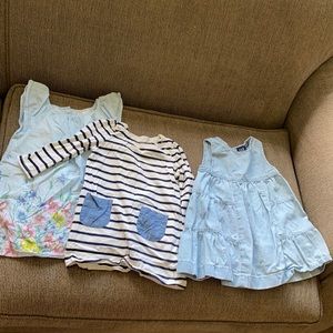 Three gap dresses 18mo-24mo